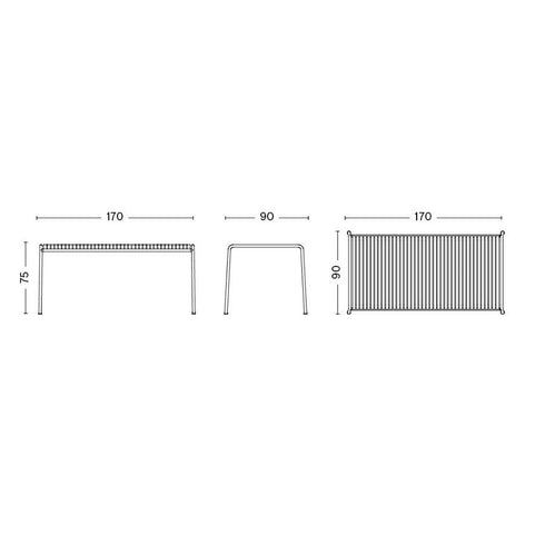 Palissade Garden Table 170x90cm